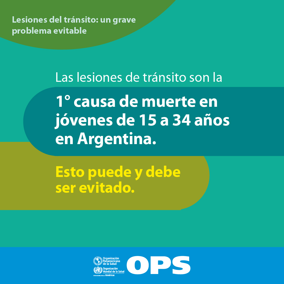 🇦🇷 🇦🇷 #DíaSeguridadVial 🚗 🏍️🚶🚶‍♀️🚴

Las lesiones de tránsito son la primera causa de muerte en jóvenes de 15 a 34 años en Argentina.

Esto puede y debe ser evitado. 

Más sobre seguridad vial
👉paho.org/es/temas/segur…