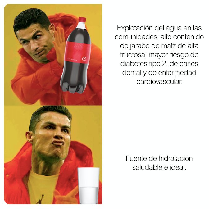 ElSustoMovie's tweet photo. #CocaColaMata 💀 y Cristiano Ronaldo lo sabe. Mejor toma agua simple y con un filtro, para no tirar botellas de un solo uso. https://t.co/9MTotphOFh