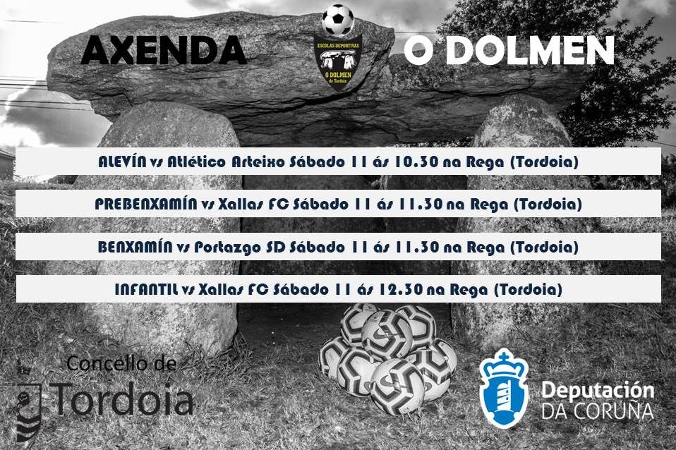 𝘿𝙀𝙎𝙋𝙀𝘿𝙄𝘿𝘼 𝘿𝙀 𝙏𝙀𝙈𝙋𝘼𝘿𝘼

Toca dicir adeus á tempada como locais e para ilo, os nosos cativ@s disputarán na mañá deste sábado catro partidos amigables ante os amigos do <a href="/XallasFC/">Xallas F. C.</a>, do <a href="/AtlArteixo/">Atlético Arteixo</a> e do <a href="/PortazgoSD_Club/">Portazgo Sociedade Deportiva</a>