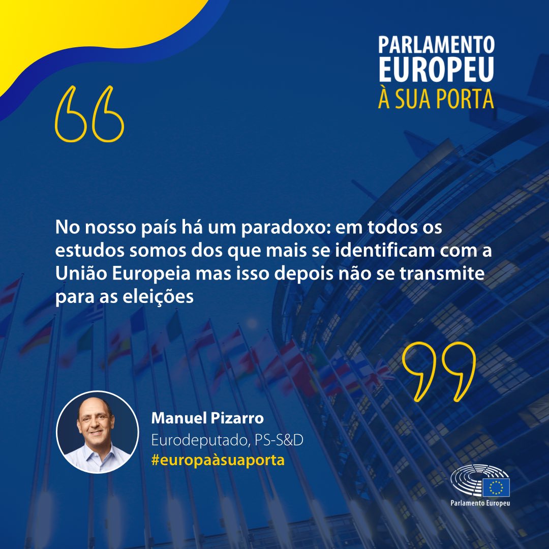 Parlamento Europeu em Portugal (@europarl_pt) on Twitter photo Esta tarde houve referência a #Hogwarts e à comida na <a href="/AssembleiaRepub/">Assembleia da República</a>, mas falou-se acima de tudo de #Democracia.
Para <a href="/MPizarroPorto/">Manuel Pizarro</a>, um confesso festivaleiro com presença assídua em Paredes de Coura, “a política de proximidade tem sempre vantagens no envolvimento do cidadão.” Esta tarde houve referência a #Hogwarts e à comida na <a href="/AssembleiaRepub/">Assembleia da República</a>, mas falou-se acima de tudo de #Democracia.
Para <a href="/MPizarroPorto/">Manuel Pizarro</a>, um confesso festivaleiro com presença assídua em Paredes de Coura, “a política de proximidade tem sempre vantagens no envolvimento do cidadão.”