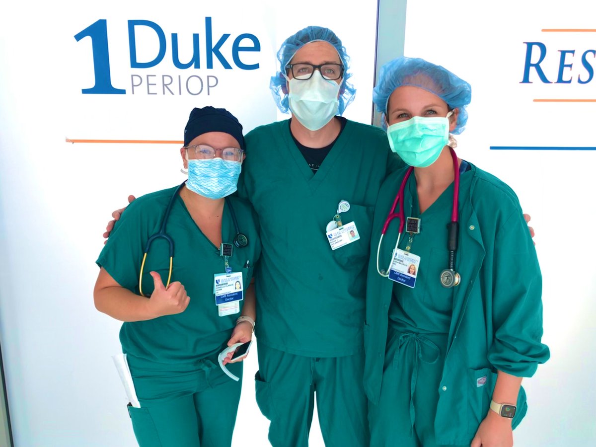 Week 1 of the OR in the books with this dream team 💯 Learned so much and had a blast doing it! Now excuse me while I sleep for the next 10000 hours @DukeAnesRes