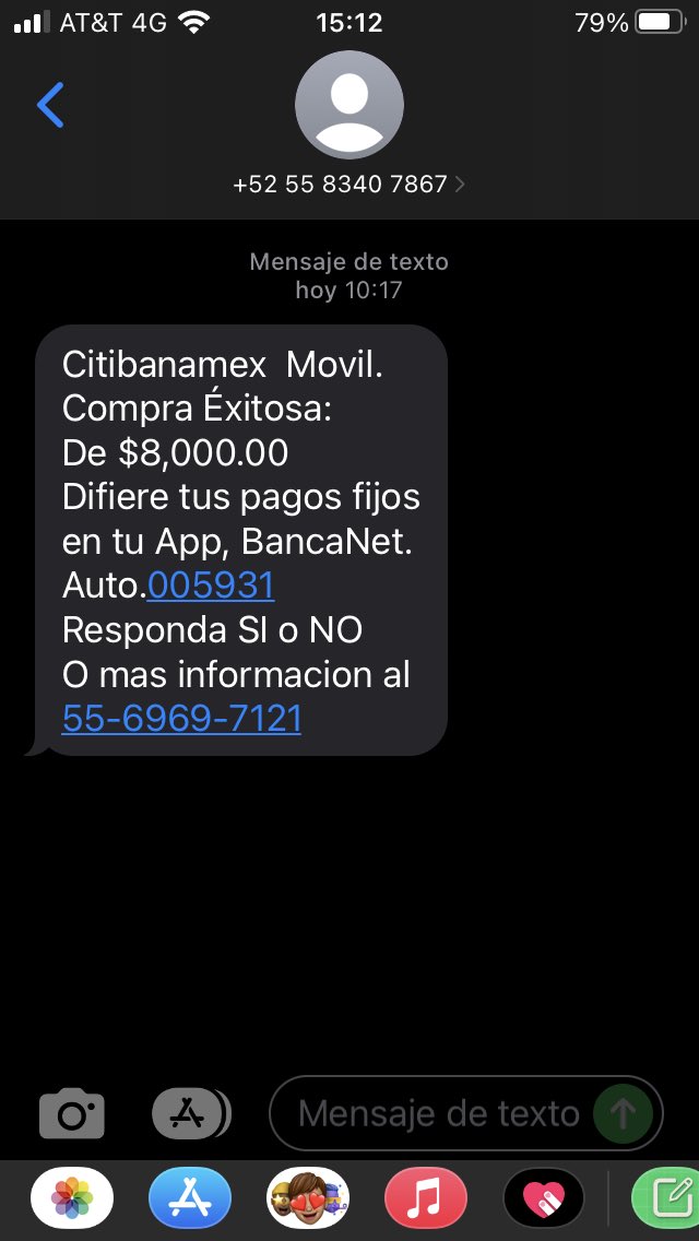 MaraSamm's tweet photo. ⁦@Citibanamex⁩ ⁦@Citibanamex⁩  Esto me suena a Fishing …. #FraudesBanamex porfa echarle un ojo https://t.co/R5PauyKbOy