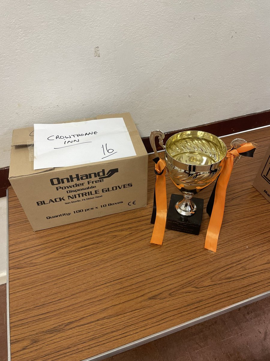 Nice evening collecting the league trophy… 🏆 

Do Crowthorne need us to drop off their runners up medals?! 👀

#COYBIO 🧡🖤