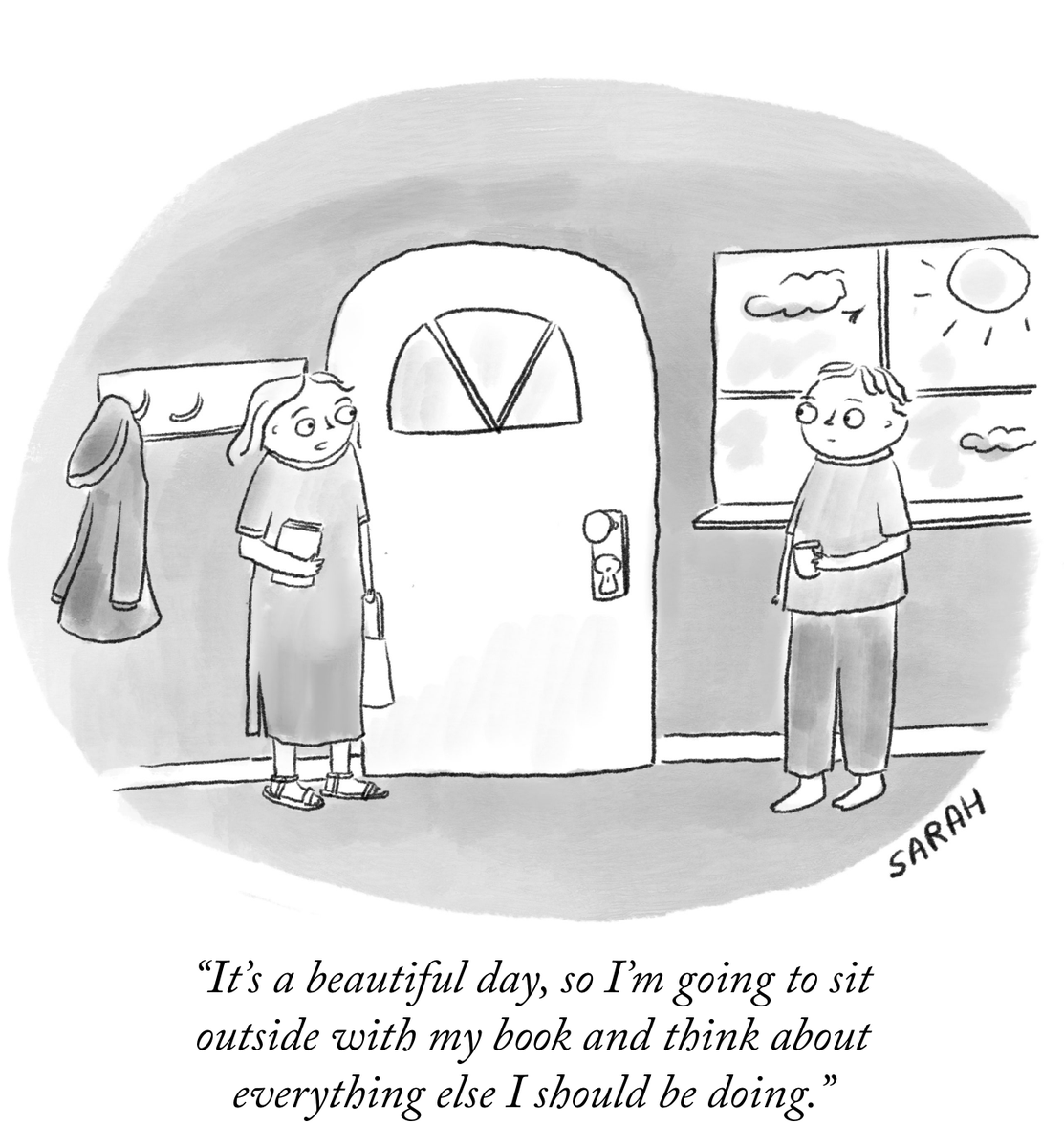 A cartoon by Sarah Kempa. #NewYorkerCartoons