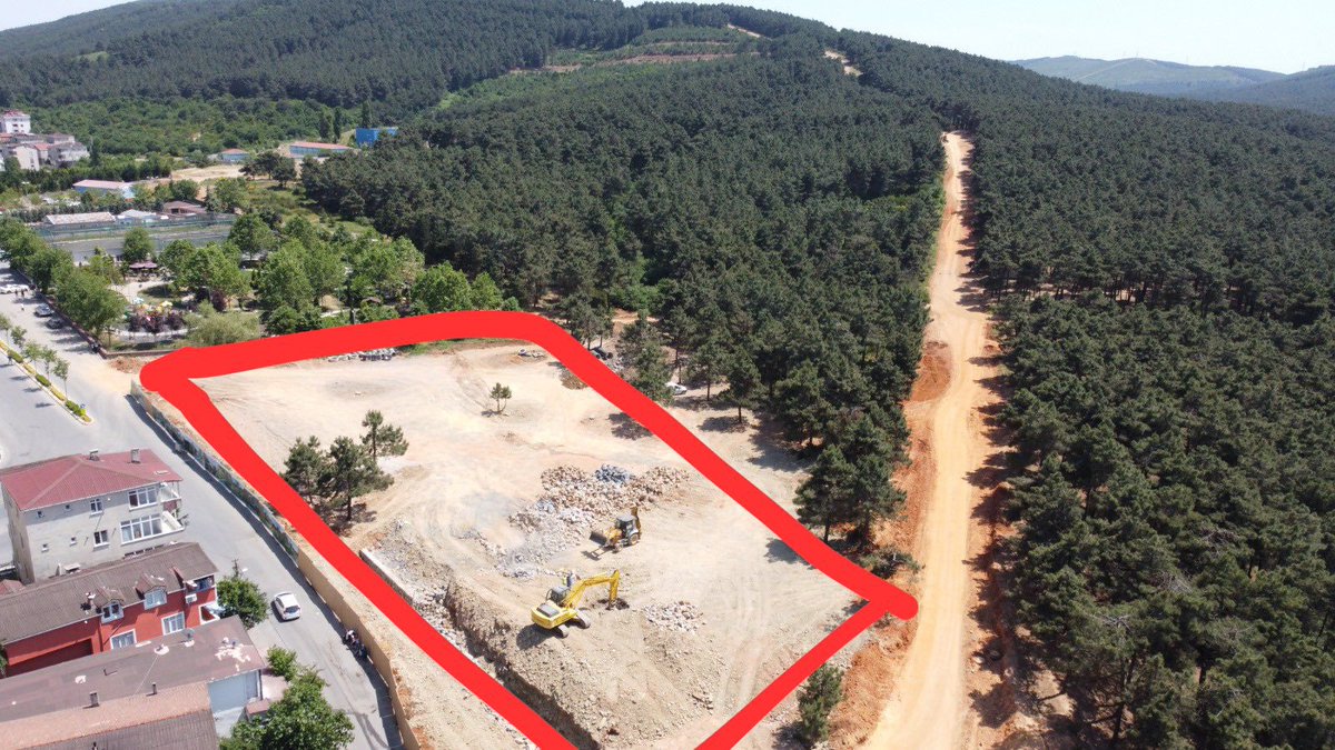 Sözde Millet bahçesi yapılıyor 7 bin metrekarelik işaretli alanı otopark diye katletmişler. Ormandan bahçe olmaz! #AydosaDokunma