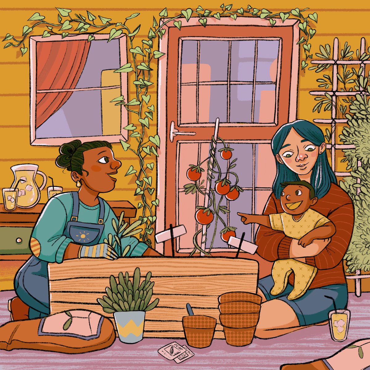 This is... already kinda getting more likes & shares than expected soooo hello! My name is Elliott, I'm a trans illustrator in kidlit & I'm open for picture book & middlegrade projects! I LOVE drawing cute families, magic, & kids having fun!
☀️ Portfolio: elliottgrinnell.com