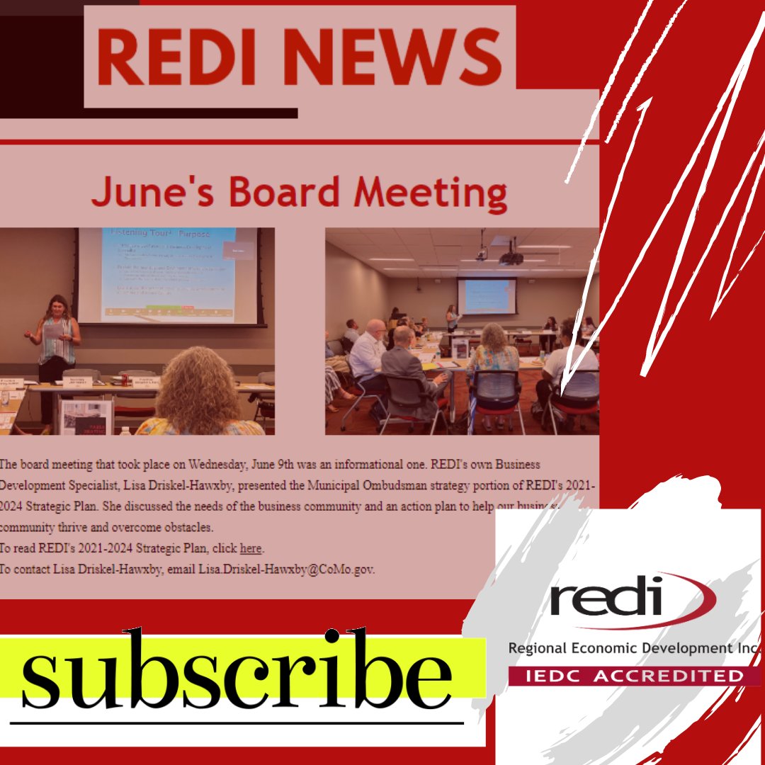 REDI Newslinks | June 10 Newsletter for you ✨ - mailchi.mp/96faf57f0092/n… Municipal Ombudsman | Supplier Diversity Workshop | Lunch &amp; Learn | Board Meeting