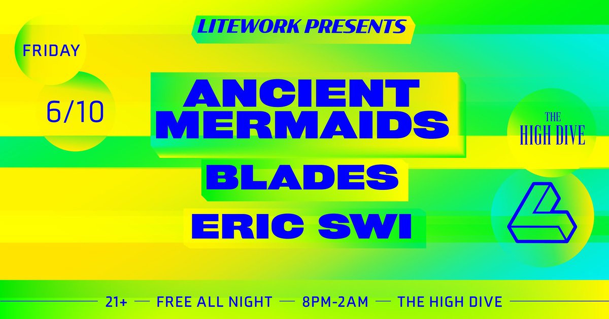 LiteWorkDET's tweet image. TONIGHT!

#AncientMermaids
@blades_music 
#EricSwi

@ The High Dive in Hamtramck

FREE ALL NIGHT
DOORS AT 8