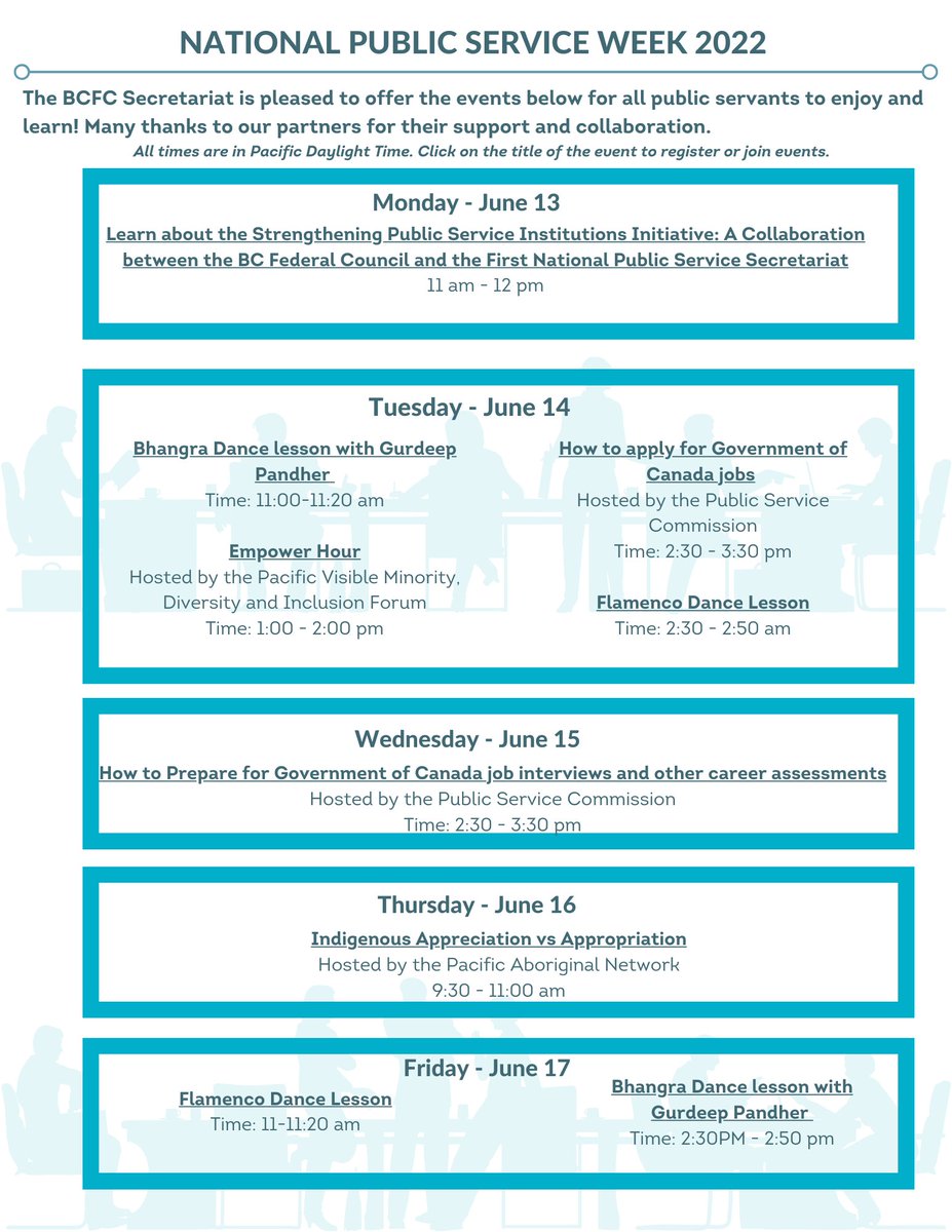 Happy National Public Service Week 2022! Check out the list of events offered by the BCFC Secretariat. 
<a href="/FYN_RJFF/">FYN_RJFF</a> <a href="/FBEC_CEFN/">FBEC | CEFN</a> <a href="/GovernexxVI/">GovernexxVI</a> <a href="/Governexx/">Governexx</a> <a href="/BcfcSdn/">BCFC SDN</a> <a href="/NMC_CNG/">NMC - CNG</a>