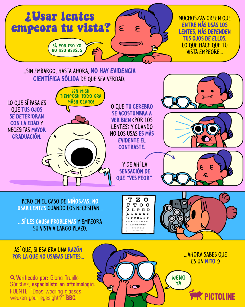 pictoline's tweet photo. 👓 ¿Usar lentes a la larga empeora tu vista? 👓
Un mito que muchos creemos pero que está lejos de la realidad: https://t.co/YG0w1FIxOC