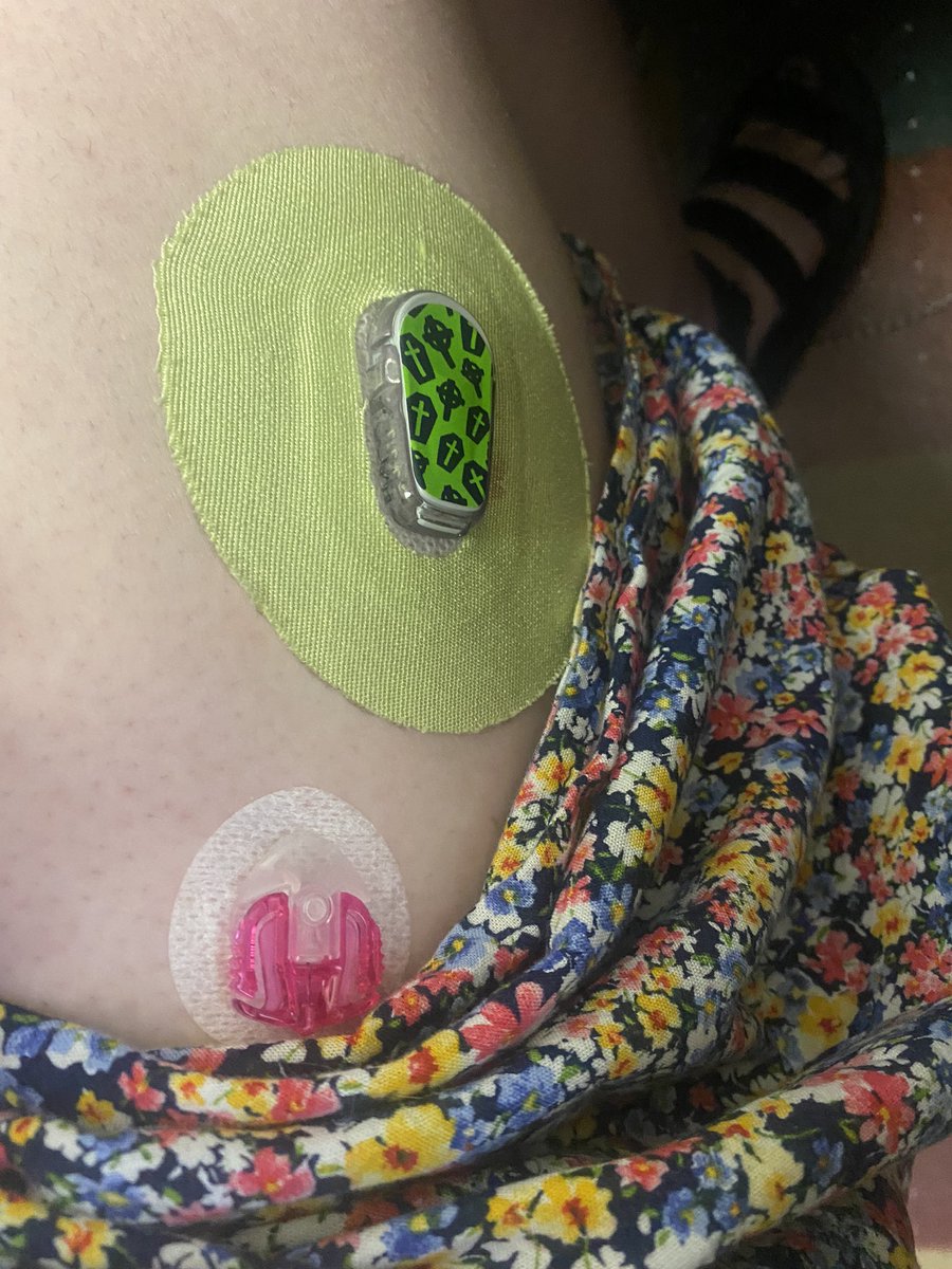 litpancreas's tweet photo. In this house we’re spooky AND colorful with our medical devices 🫡 https://t.co/XrX3PSM1HC