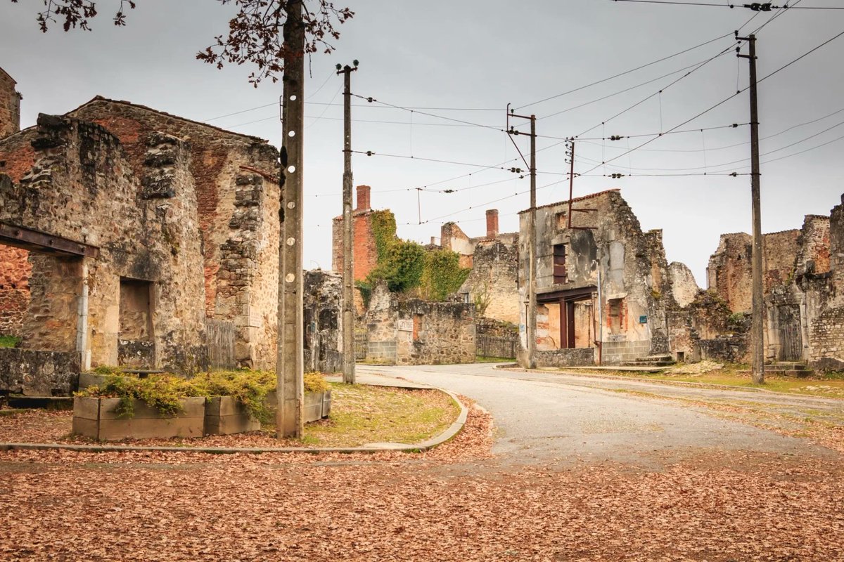 Today in 1944 a Wafen SS Panzer Division, 'Das Reich,' massacred 642 men, women and children in Oradour-sur-Glane, France. It Charles de Gaulle ordered that the village be left as a permanent memorial.