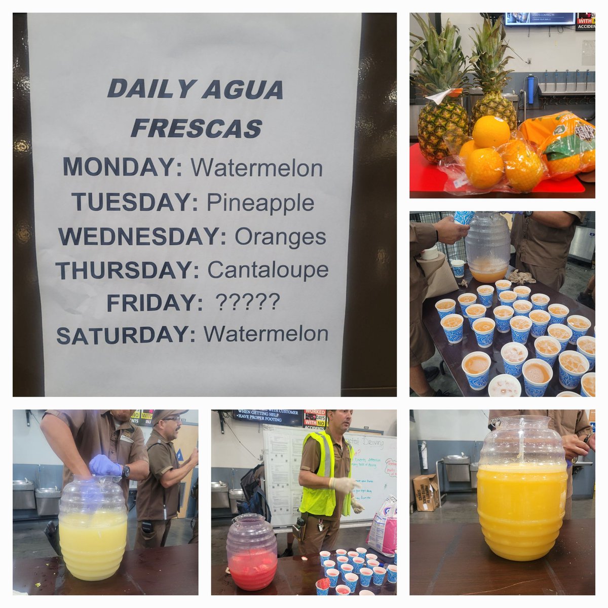 Thank you to the management team for supporting our Safety Committee who is making aqua frescas everyday during summer #CoolSolutions #summeriscoming <a href="/ChuckCHSP/">Chuck Plouff</a>