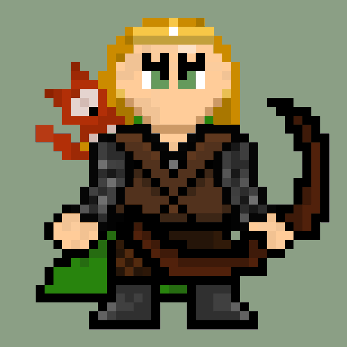 KnightSpritez's tweet photo. @ladycryptoshop KnightSprite 31 is available for free now! She's a woodland Regalwood Ranger princess archer with a fox kit familiar :) https://t.co/rGdgS5Mibi
