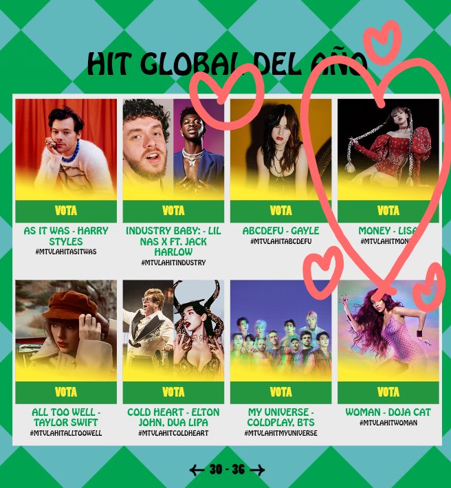 skzwooz's tweet photo. ~° Pueden votar por Lili para los mtv miaw 2022 como mejor fandom y hit global del año ♡

Link.｡*♡
https://t.co/kRE1VeLmbh

#MTVLAKPOPLISA #MTVLAHITMONEY #MTVLAFANDOMLISA #BLACKPINK https://t.co/uTUiN9iSGc