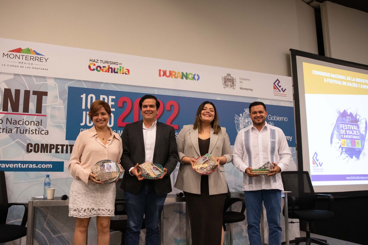 ClusterTurMTY's tweet photo. Durante el Congreso Nacional de la Industria Turística en el marco del @festviajes participamos en el Panel: “Compatitividad e Innovación Tecnológica del Turismo 4.0” 

¡Gracias por la invitación! 

@Skye_group_Co @DatlasMX #SecretariaTurismoNuevoLeón https://t.co/PR7ewUmBnH