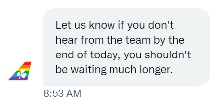 haileycoose's tweet photo. @AerLingus Still no word from anyone. It's now day 8 of "you should receive a call shortly" to correct an error by your team member that caused me to be double charged for my flight. This is completely unacceptable. When today should I be receiving this call? It's now 9:30pm est. https://t.co/seaIvYA9Hw