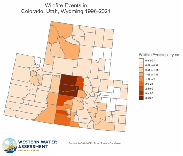 NOAAClimate's tweet photo. Western Water Assessment, a NOAA RISA team, has recently improved and updated its High-Impact Weather and Climate Events Database, a collection of significant weather and climate-related events in Colorado, Utah, and Wyoming. Check it out! 
https://t.co/aMkUl8Ye04 https://t.co/GhmbTK3Qgz