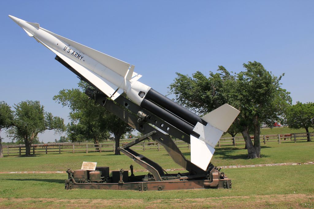 After the war, von Braun went to Fort Bliss near El Paso, Texas, to build the first operational & guided surface-to-air missile, the Nike Ajax. The Nike Ajax was designed to hit high-flying strategic bombers and played a crucial role in strategic air defense in the 1950s.