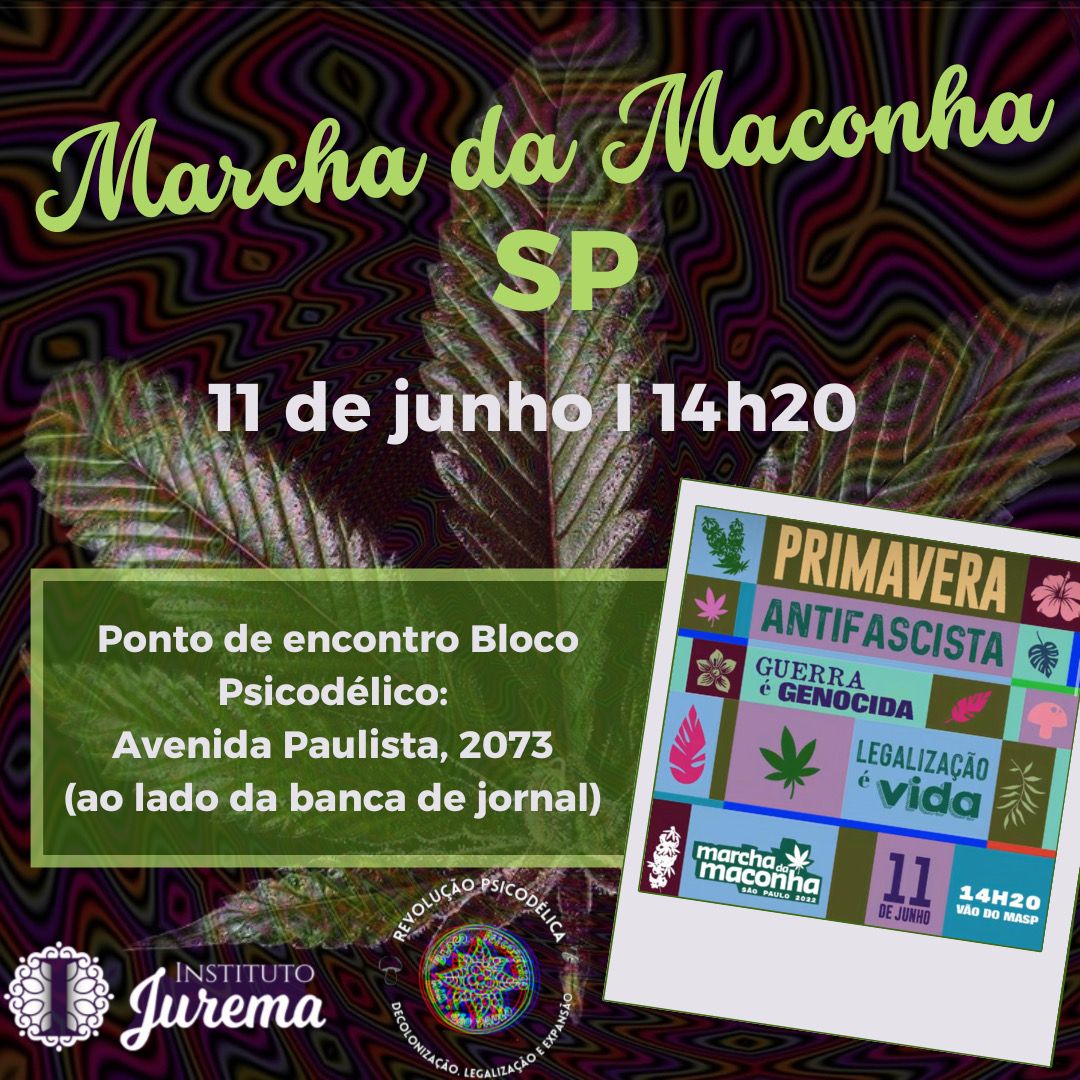 juremainstituto's tweet photo. Alô psiconautas 📣✨
Quer legalização? Brota na Marcha da Maconha SP
O Instituto Jurema se unirá ao @blocpsicodelic, visando a descolonização, legalização e expansão da c4nn4bis e psicodélicos.
📍Ponto de encontro: Paulista, 2073 (ao lado da banca de jornal) a partir das 14h20 https://t.co/tgq4o5p6Os