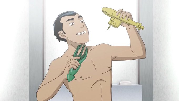 ⠀
⠀
bathing , don ' t disturb him .
and yes , he is playing with toys .