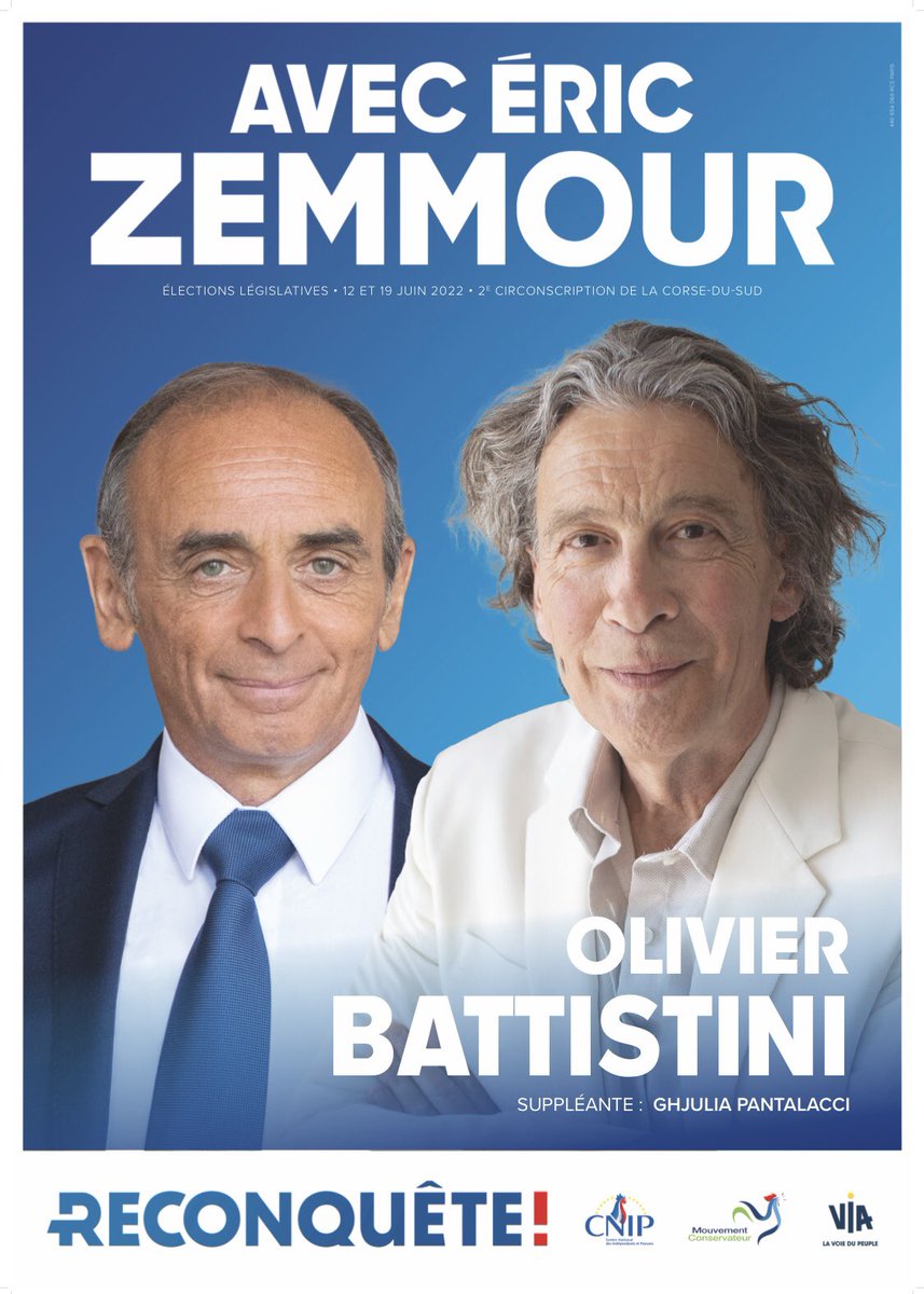 2A02 - Choisir la bonne couleur pour ne pas laisser les mains libres à #macron et son gouvernement mortifère. #Sartène #Corse #legislatives2022 #ReconqueteLegislatives2022 #Reconquête