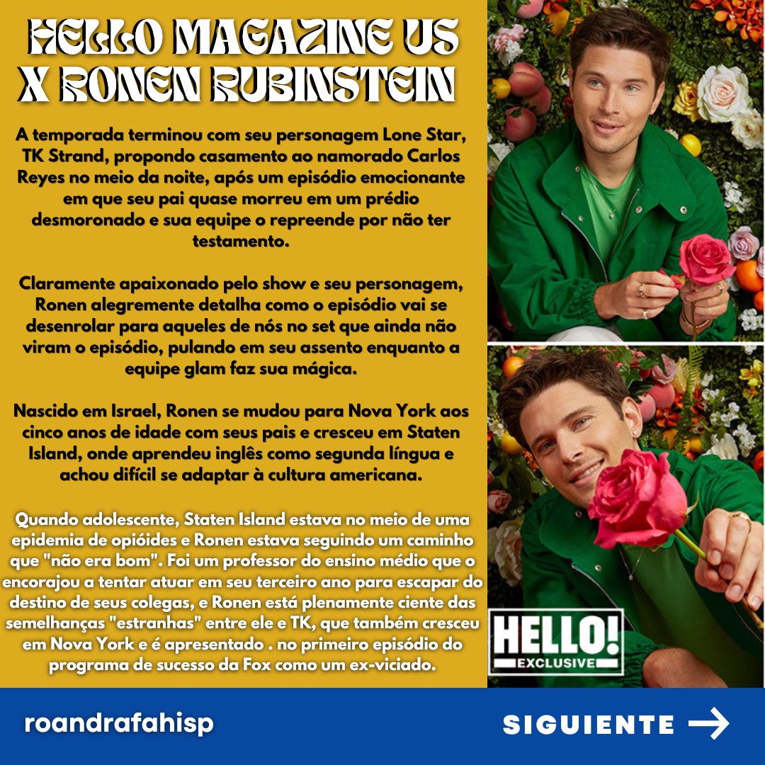 supportfanacc's tweet photo. 💌 || Tradução em português da entrevista de @ronenrubinstein com @hellomagus onde ele fala sobre sua carreira de ator, TK, sua família escolhida e muito mais! (1/2)
Style by: Chaise
🏷 #RonenRubinstein #rubinstein #hellomagus #hellomagazine #lgbtpride https://t.co/apw7669V0s
