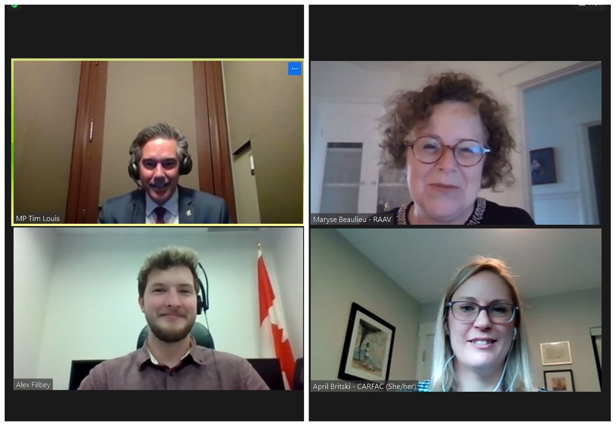 Capping off the week with a great meeting about why the Artist's Resale Right  is important to #visualartists in Canada!  Thank you MP <a href="/TimLouisKitCon/">Tim Louis 🇨🇦</a> for your support and generous time - it's all about #artistsworkingforartists  
#cdnpoli <a href="/carfacnational/">CARFAC National</a> @raavquebec