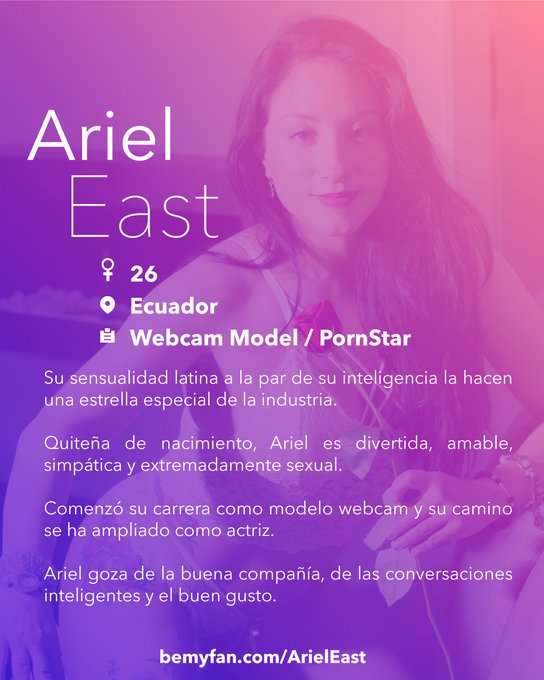 Mr Pink Rabbit Studio Production - Conoce un poco más de nuestra actriz ecuatoriana @AryelEast quien hará su debuto este próximo 17 de junio. #MrPinkRabbit #pornstar #LatinaCaliente #Ecuador https://t.co/r3mMYY0vIt