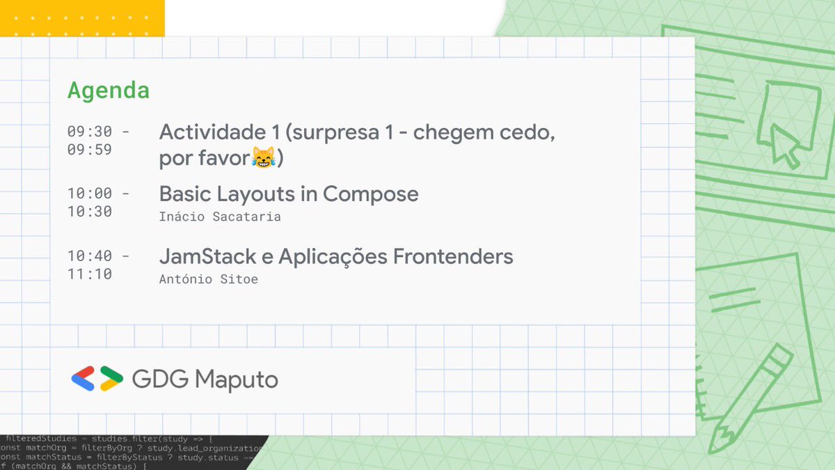 Inscreva-te a partir do link abaixo:

gdg.community.dev/e/mr56xm/       

#GDG
#GDG Maputo
#I/O Extended 
#2022