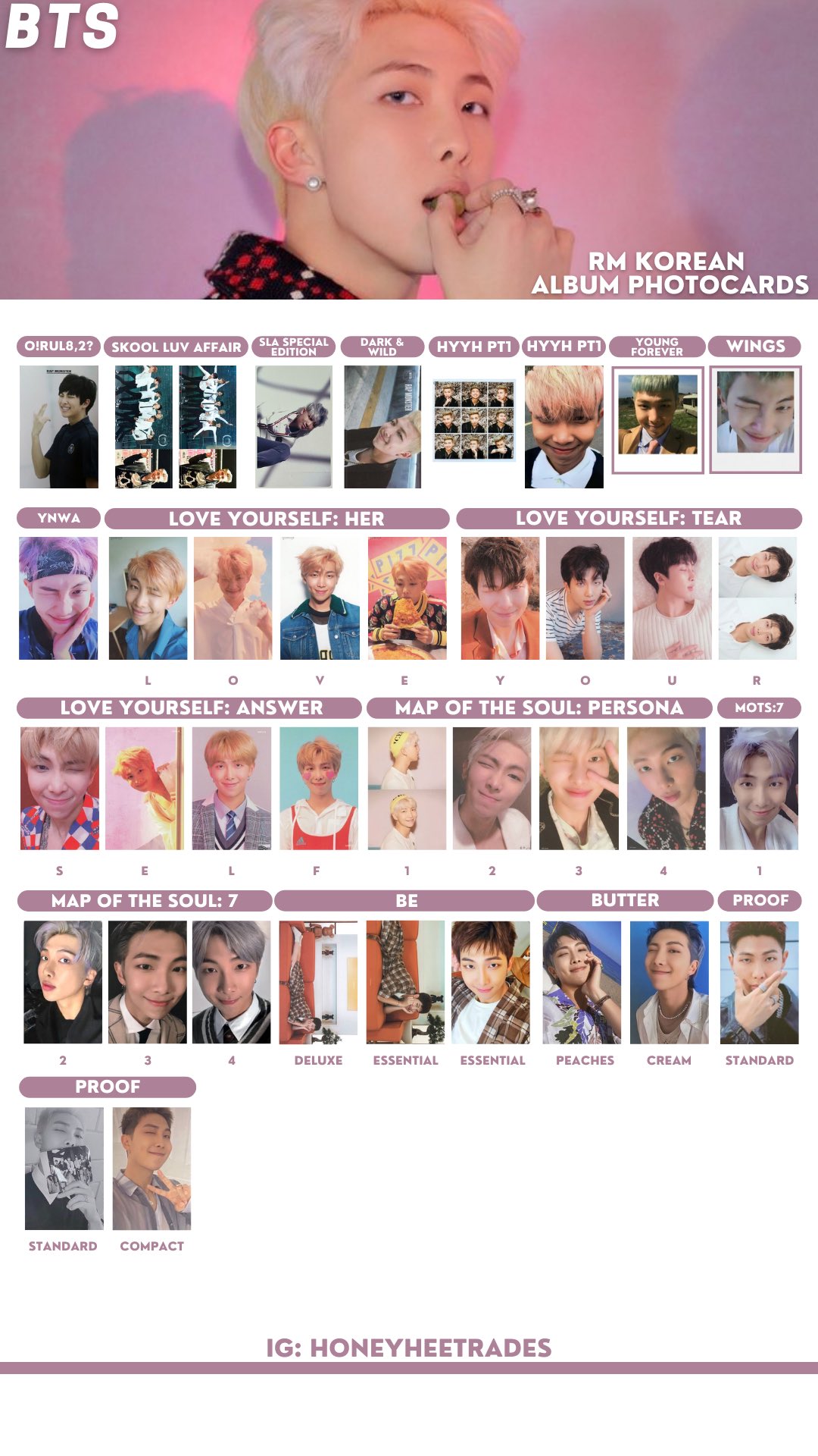 BTS Suga Album Photocards