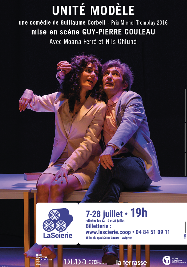 GPCouleau's tweet photo. Création en France : "Unité Modèle" de Guillaume Corbeil au Théâtre La Scierie, festival d'Avignon 7 au 28 juillet à 19h https://t.co/eaOWtzGEu9
