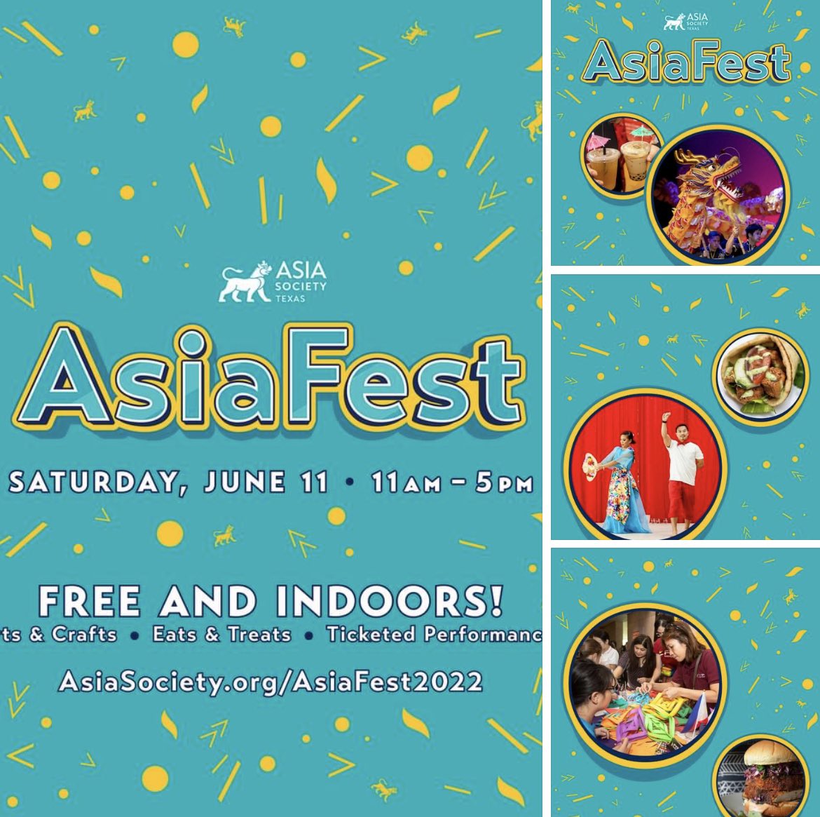 Come by tomorrow! Free family Fun! <a href="/AsiaSociety/">Asia Society</a>
