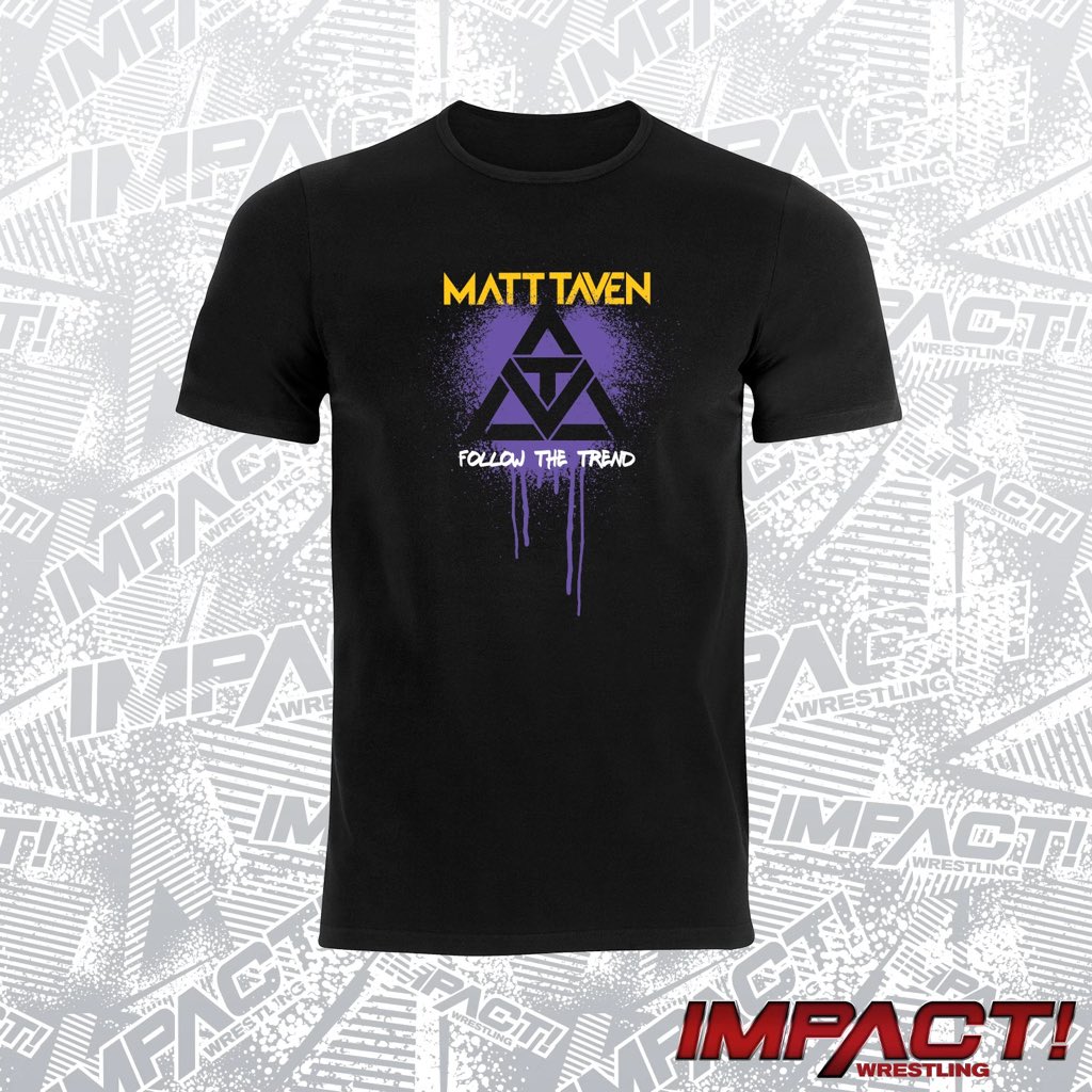 TNAMerch's tweet photo. 🚨New Merch Alert🚨
Follow the Trend and get the new @MattTaven shirt now available on shop impact!
⬇️
https://t.co/b1YMCVOqX2
#shopimpact #IMPACTonAXSTV #ImpactWrestling #matttaven https://t.co/W5dvTGoGGZ
