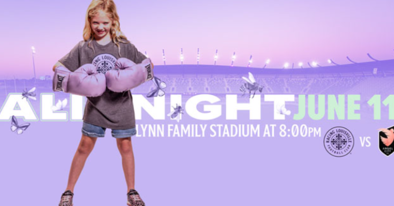 997DJX's tweet photo. Tomorrow at this time we'll be tailgating before the big @RacingLouFC match for #AliNight!! Come out after 6pm, give us a hi-five before the match AND win some free prizes! We'll be set up in the gold lot!