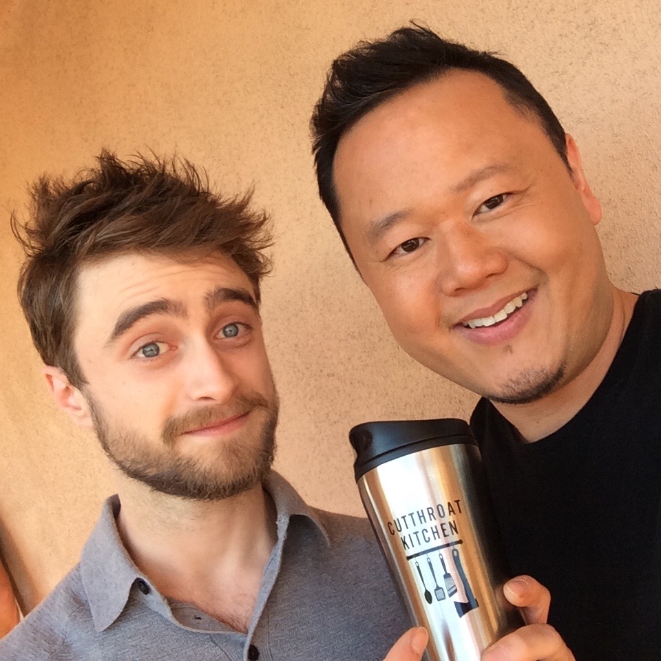 One of the coolest flashback's I've got in my camera roll (2014). #DanielRadcliffe AND #CutthroatKitchen in one image.