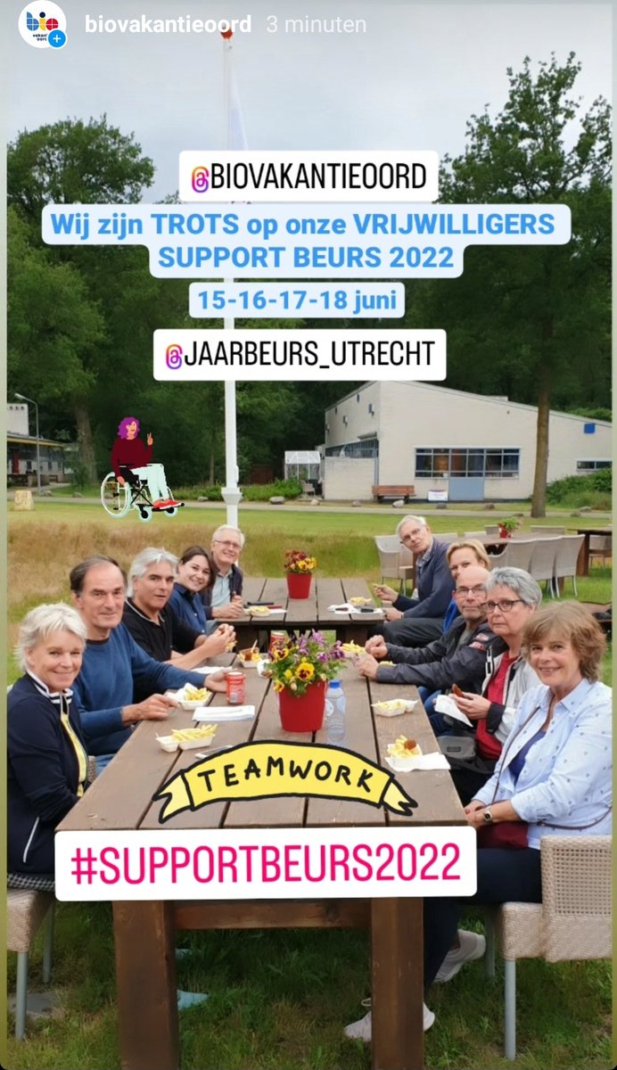 Bio Vakantieoord verheugt op de <a href="/supportbeurs/">Support Beurs</a> 2022
Samen met ons team vrijwilligers team staan we in de startblokken om u weer te ontmoeten. 
Tot volgende week in de Jaarbeurs Utrecht, beursplek 07.A007
#supportbeurs #biovakantieoord #utrecht #jaarbeurs