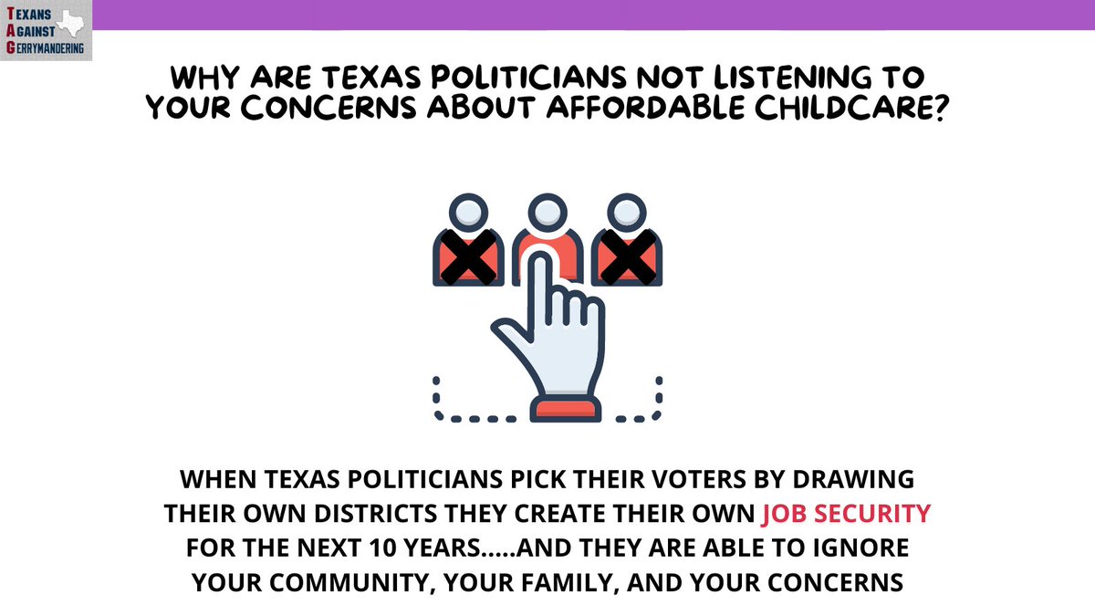 Now that unfair maps have been passed, it is important that Texans hold our representatives accountable and demand affordable child care for all in our state. 
Register: bit.ly/TAG16June22

#KitchenTableTopicsandMaps 
#qualitychildcare