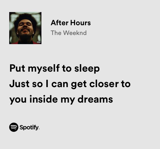 relatable iconic lyrics on Twitter: "the weeknd / after hours https://t