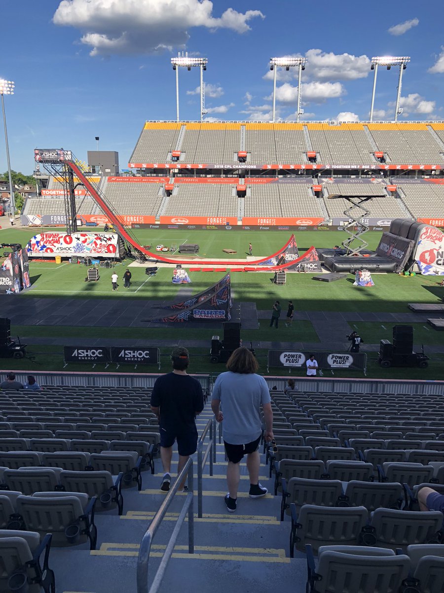 After 3 years of waiting we are here <a href="/NitroCircus/">Nitro Circus</a> #worththewait <a href="/TimHortonsField/">Tim Hortons Field</a> Happy 14th bday on your 16th bday!!