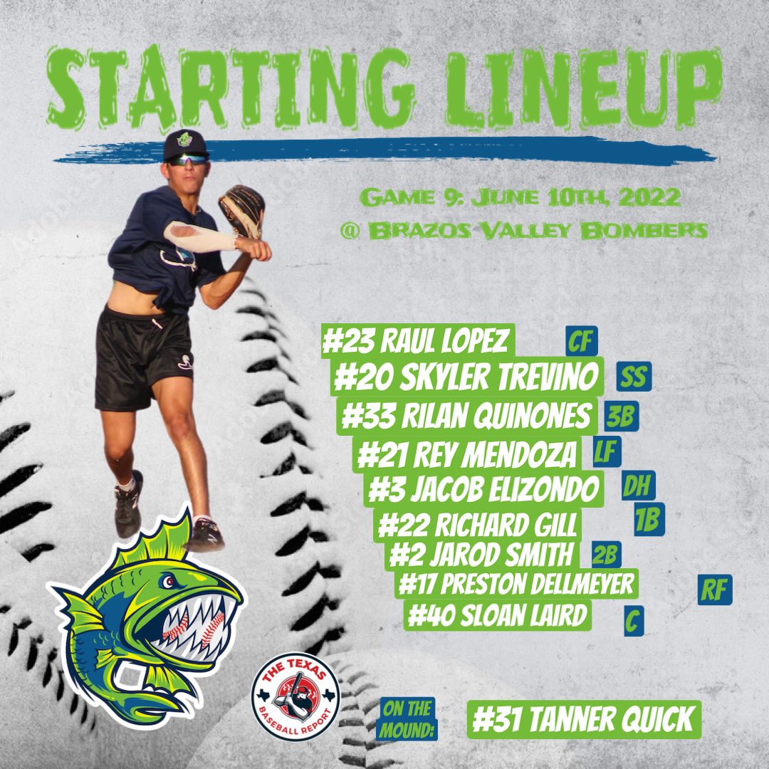 saRIVERMONSTERS's tweet photo. Goin’ for back to back in Brazos Valley 

Tonight’s lineup presented by @TxBaseballRpt⚾️ 

#Seguin #GetHooked🎣 #GoSters https://t.co/NPXrr7Jk1y