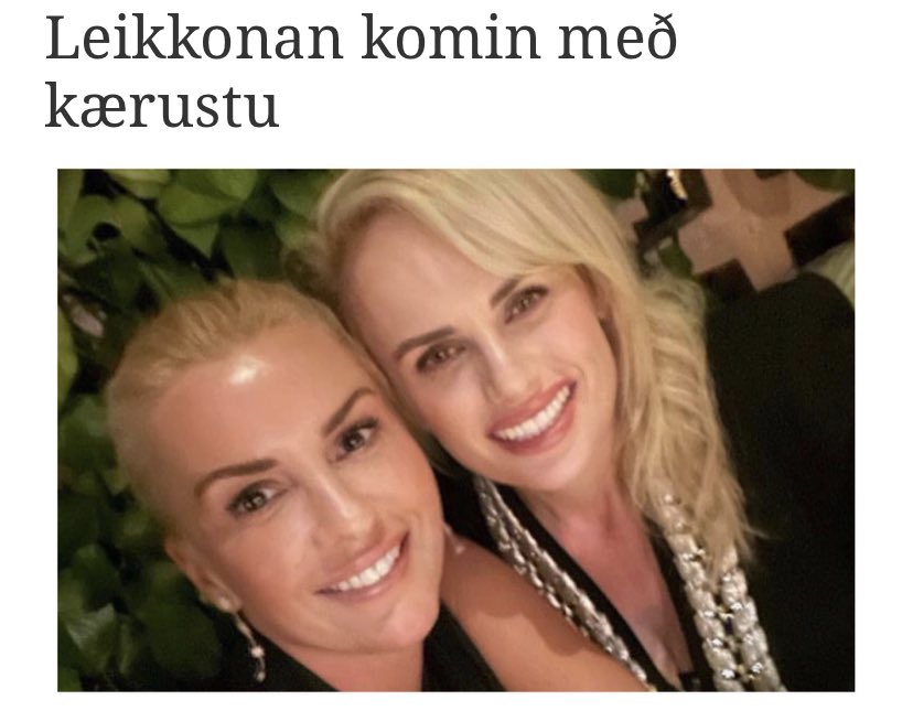 Vanalega er makinn ekki talinn upp með nafni ef hún er kona. Og ef það eru tvær konur þá er bara alls ekki neitt nafn. Þetta er nánast aðdáunavert.