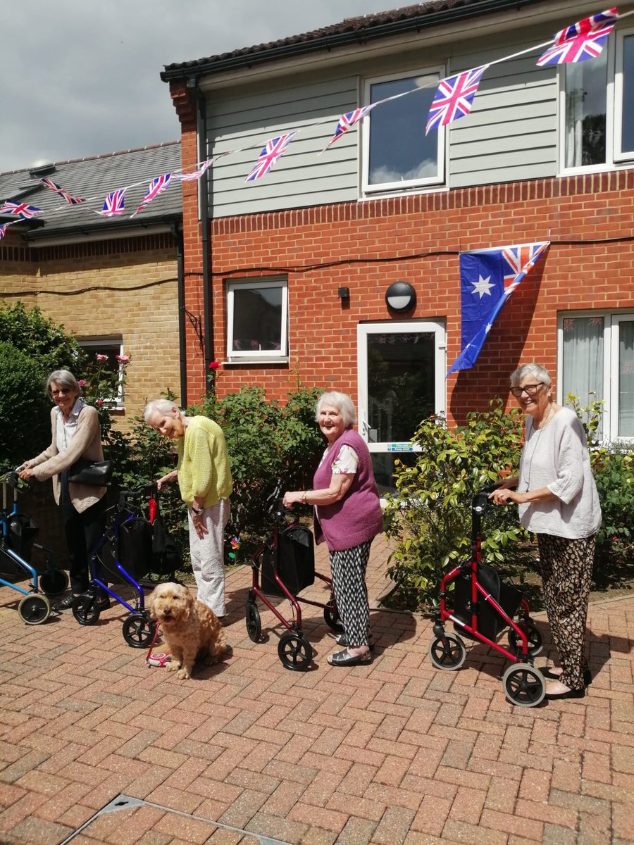 The fab 4 and Barney the dog 💕 <a href="/AnchorLaterLife/">Anchor</a> #freindship #carehomelife #Friday