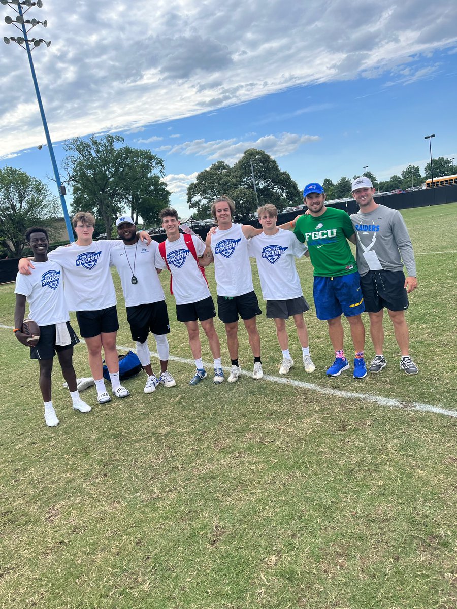 Had a great time at Middle Tennessee State, I got to complete and learn a lot from these coaches! <a href="/1_Gramm_/">Austin Grammer</a> <a href="/CoachCodyMartin/">Cody Martin</a> <a href="/coachsmithj/">Jordan Smith</a> <a href="/AmerChrFootball/">ACAPatriotsFootball</a> <a href="/RileyTurner22/">Riley Turner</a> <a href="/Kai_10y/">Kai young</a> <a href="/davisdare_1/">Davis Dare</a> <a href="/chance_h_9/">Chance Henderson</a> <a href="/CoachStock/">Coach Stock</a> <a href="/MT_FB/">Middle Tennessee Football</a> <a href="/CoachG_Wilson/">Gavin Wilson</a>