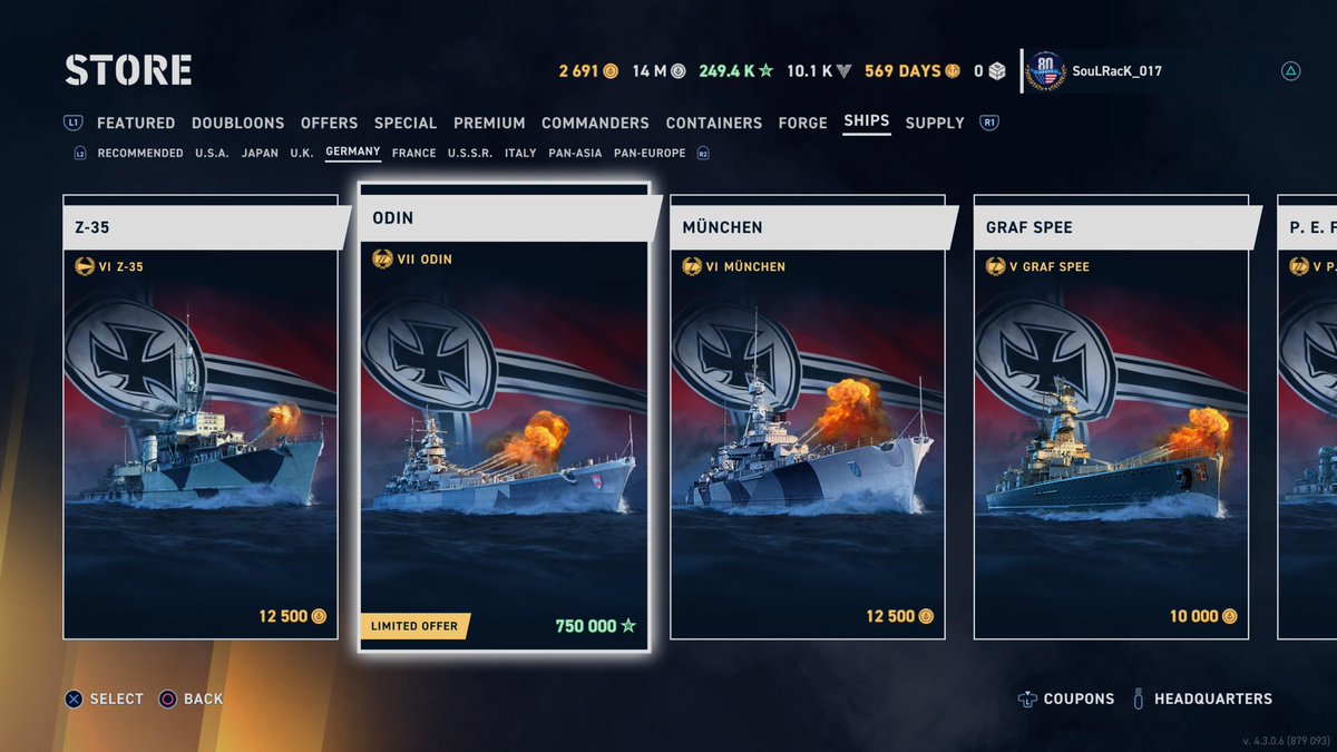 #PS5Share, #WorldofWarshipsLegends      where is Prinz Eugen? 🤔