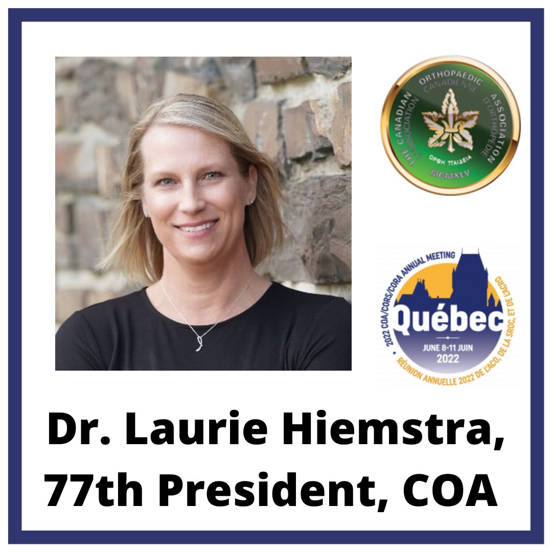 Canadian Orthopaedic Association (@cdnorthoassoc) on Twitter photo Congratulations to Dr. <a href="/LaurieHiemstra/">Laurie A Hiemstra, MD, PhD, FRCS(C)</a> on being inaugurated today as the COA’s 77th President. We are so thrilled and proud to be able to work with you and learn from you over the next year. #COAMeeting #CdnOrthoAssoc #COAPresident Congratulations to Dr. <a href="/LaurieHiemstra/">Laurie A Hiemstra, MD, PhD, FRCS(C)</a> on being inaugurated today as the COA’s 77th President. We are so thrilled and proud to be able to work with you and learn from you over the next year. #COAMeeting #CdnOrthoAssoc #COAPresident
