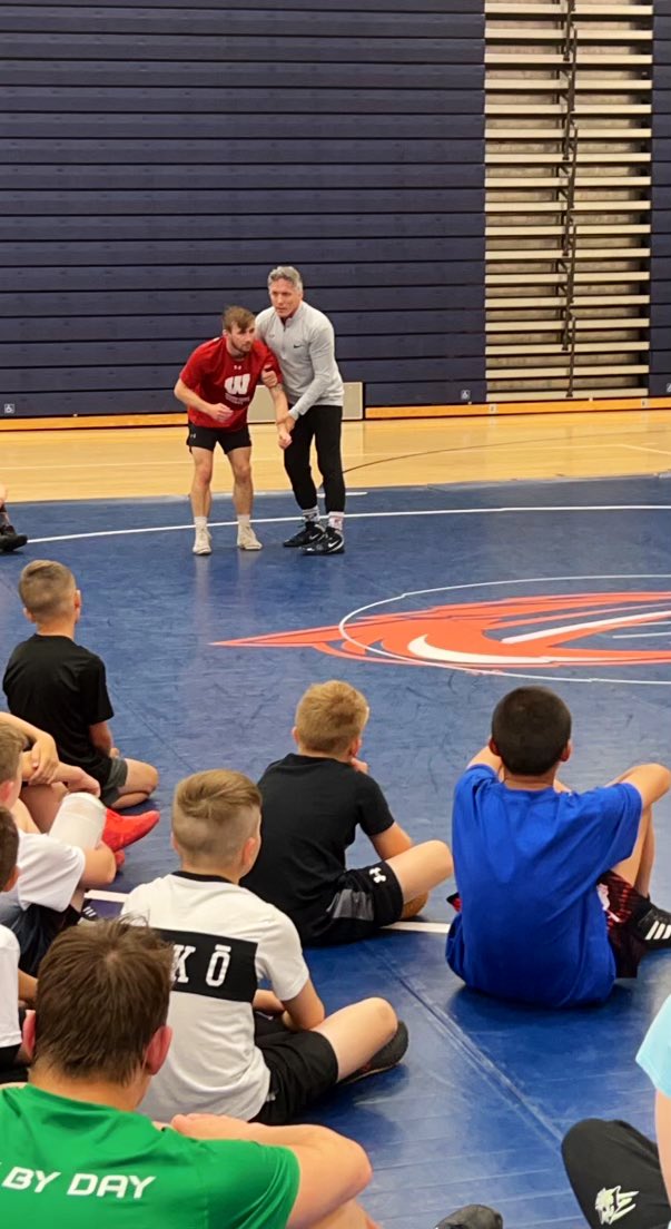 LUND3WC's tweet photo. Day 1 of the Steiner Folkstyle Extreme Camp at Sheyenne High School was a success. Over 60 kids got better today! Great technique and insight from Troy, Terry and Kyle. Back for more tomorrow morning! https://t.co/zO4fpK1Xgh
