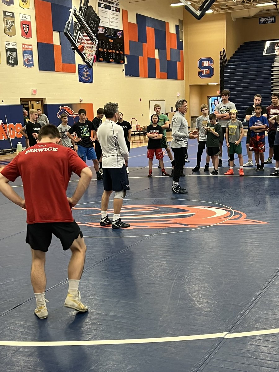 Day 1 of the Steiner Folkstyle Extreme Camp at Sheyenne High School was a success. Over 60 kids got better today! Great technique and insight from Troy, Terry and Kyle. Back for more tomorrow morning!