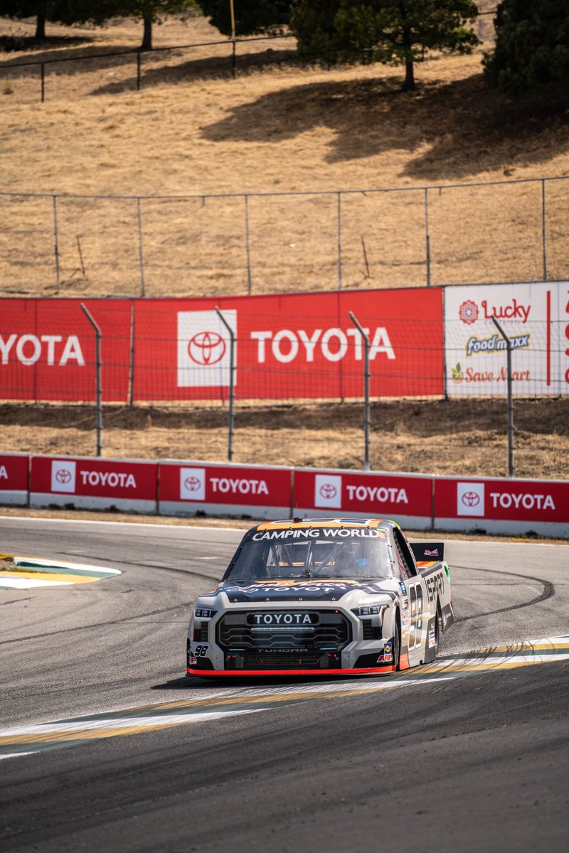 Everyone was chasing the No. 98.

<a href="/christianeckes/">Christian Eckes</a> goes fastest in practice at <a href="/RaceSonoma/">Sonoma Raceway</a>.