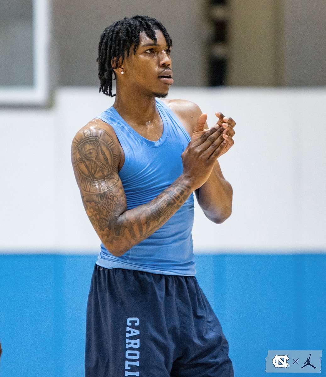 UNC_Basketball's tweet photo. Backcourt grind. https://t.co/hauKazK0zp